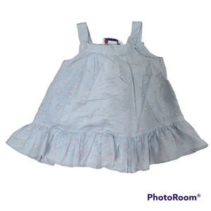 Vintage 80s 90s Marshall Sinclair Blue Pink Floral Girls Dress